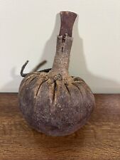 Antique African PRIMITIVE OLD Gourd? Unknown Vessel With Stopper #9 picture