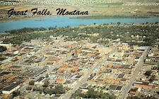 Great Falls MT Montana Downtown Main Street State Capitol Vtg Postcard C25 picture