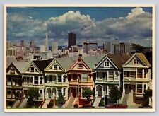 San Francisco's Classic Victorian Houses California Vintage Unposted Postcard picture