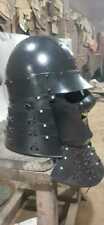 Christmas Vintage Samurai Helmet Black Armor Samurai Steel Mediveal Helmate picture