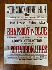 RARE WW2 Philippines Movie Poster from 1945 Rhapsody in Blue The Squadronaires picture
