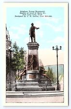 Postcard Monument Brigham Young Main St Salt Lake City Utah UT picture