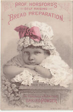 c1880s~Horsfords Bread Baking Powder~NY New York NY~OUR PET~Victorian Trade Card picture