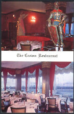 Vintage New York City Postcard Crown Restaurant at Sheraton Motor Inn New picture