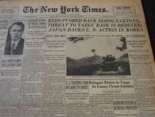 1950 AUGUST 19 NEW YORK TIMES - REDS PUSHED BACK ALONG NAKTONG - NT 5847 picture
