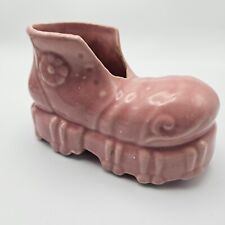 Vintage Pink McCoy Ceramic Boot Planter - Retro Succulent Décor EVC picture