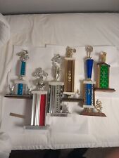 Vintage Motorcycle Racing Trophies Lot Of 6, Rare, picture