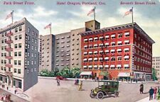 VINTAGE POSTCARD SEVENTH STREET FRONTAGE OF HOTEL OREGON AT PORTLAND MAILED 1911 picture
