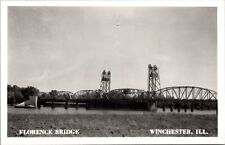 Real Photo Postcard Florence Bridge in Winchester, Illinois picture