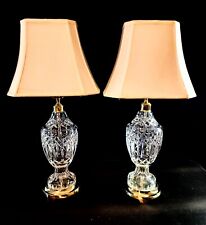 Waterford Set of 2 Model 7575 Fine Cut Crystal Urn Style Lamp - MINT NOS picture