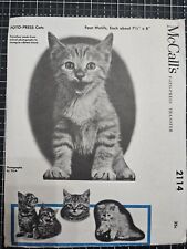 Vintage 1950s Kitten Iron Transfer Pattern By Mccalls #2114 picture