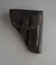 German Walther P Pistol Holster - Black Leather - World War 2 ? picture