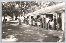 Pleasant Hill OH RPPC People Waiting To Pick Berries 1957 Photo Postcard A42 picture