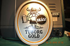 TUBORG GOLD BEER TRAY - VINTAGE METAL TRAY - NEW OLD STOCK picture