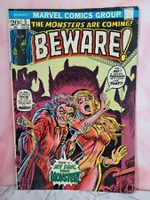 Beware #5- 1973, Ron Wilson, Vern Henkel, Horror, Marvel AS IS, GD/VG picture