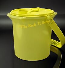 Tupperware  5 QT Bucket Canister w/ HANDLE Bright Green New picture