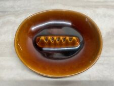 Vintage Mid Century Ashtray USA #7006 Art Pottery GLAZED BROWN MCM Sequoia Ware picture