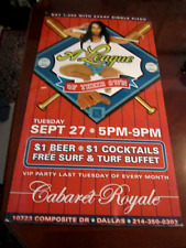 1990'S 5 CABARET ROYALE GENTLEMEN'S CLUB POSTERS ON HEAVY BOARD DALLAS, TEXAS picture