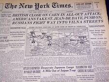 1944 JULY 9 NEW YORK TIMES - AMERICANS TAKE ST. JEAN DE DAYE, PUSH ON - NT 784 picture