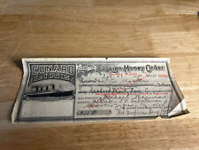 ANTIQUE CUNARD LINE RECEIPT FOR FOREIGN MONEY ORDER NO. C.G.F. 32167 picture