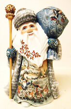Alkota Russian Genuine Wooden Collectible Santa 