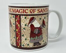 Vintage Debbie Mumm The Magic Of Santa Sakura Mug 10 oz 90’s Christmas picture
