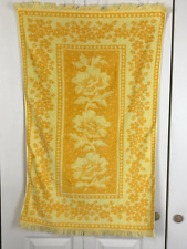Vintage Fieldcrest 100% Cotton Yellow Floral Bath Towel picture