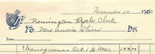 1910 ILION NY REMINGTON CYCLE CLUB BICYCLE ROOM CLEANING BILLHEAD INVOICE Z4643 picture