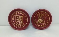 Buchanan's De Luxe Scotch Whisky Ceramic Coaster Set of 2 Vintage picture
