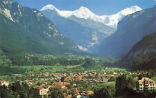 Postcard Switzerland Swiss Alps Mountains Wilderswil Eiger Monch Jungfrau Peaks picture