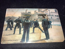 RPPC Navy Sailors Candid Photo 1908 Postcard w/ship 5314-9844 Postcard Antique picture