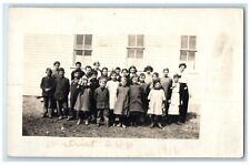 1915 School Kids Crookston Warren Minnesota MN RPPC Photo Antique Postcard picture