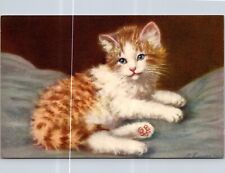 c1930's, cute kitten, cat, nice vintage card, unposted picture