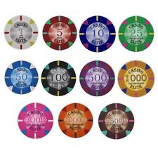 Bulk 1000 Casino Elite Clay Poker Chips - 14 Gram - Pick Your Denominations picture