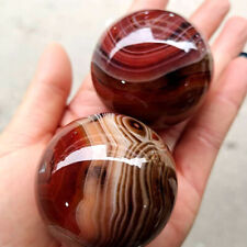 1 Pc Beautiful Gemstone Red Agate Ball Crystal Sphere Stones Madagascar Banded picture