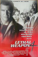 Mel Gibson , Danny Glover, Jet Li in Lethal Weapon 4 27x 40   MOVIE POSTER picture
