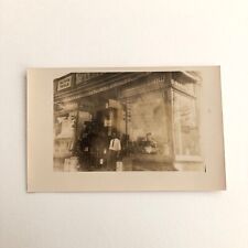 RPPC 1930s Mystery Man Hardware Plumbing Storefront Main Street Postcard Q picture