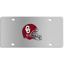 oklahoma sooners college football steel car tag license plate  picture