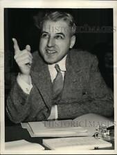 1941 Press Photo Clyde Duffy Testify at Hearing on Fitness of Sen William Langer picture