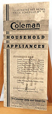 vtg reproduction 1937 coleman co. household appliances illustrated price booklet picture