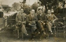 #51623 Greece May Day 1934. Four men with hats in the park. Photo. picture