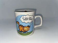 Vintage Garfield 1978 Coffee Mug By Jim Davis “If You Jog Don't Drive” Cup picture