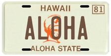 Aloha Hawaii 1980's Metal License Plate picture