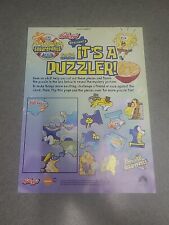 Spongebob Squarepants Movie Cereal Puzzle Double Sided Print Ad  2005 picture