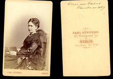 Günther, Berlin, Clara, Christmas 1869, ID Vintage Albumen Print CDV. picture