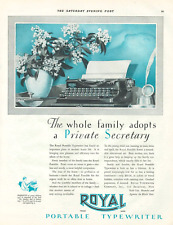 1928 ROYAL TYPEWRITER PRINT AD secretary portable office equipment manual picture