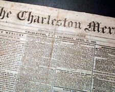 Rare ORIGIN OF THE CIVIL WAR Charleston SC Carolina Confederate 1863 Newspaper picture