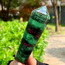 92G Natural green Ruby zoisite (anylite) crystal Wand Obelisk Point Healing picture