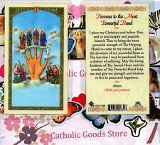 Novena to the Most Powerful Hand - Laminated Holy Card picture