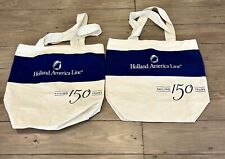 Set of 2 Holland America 150 years canvas totes, picture